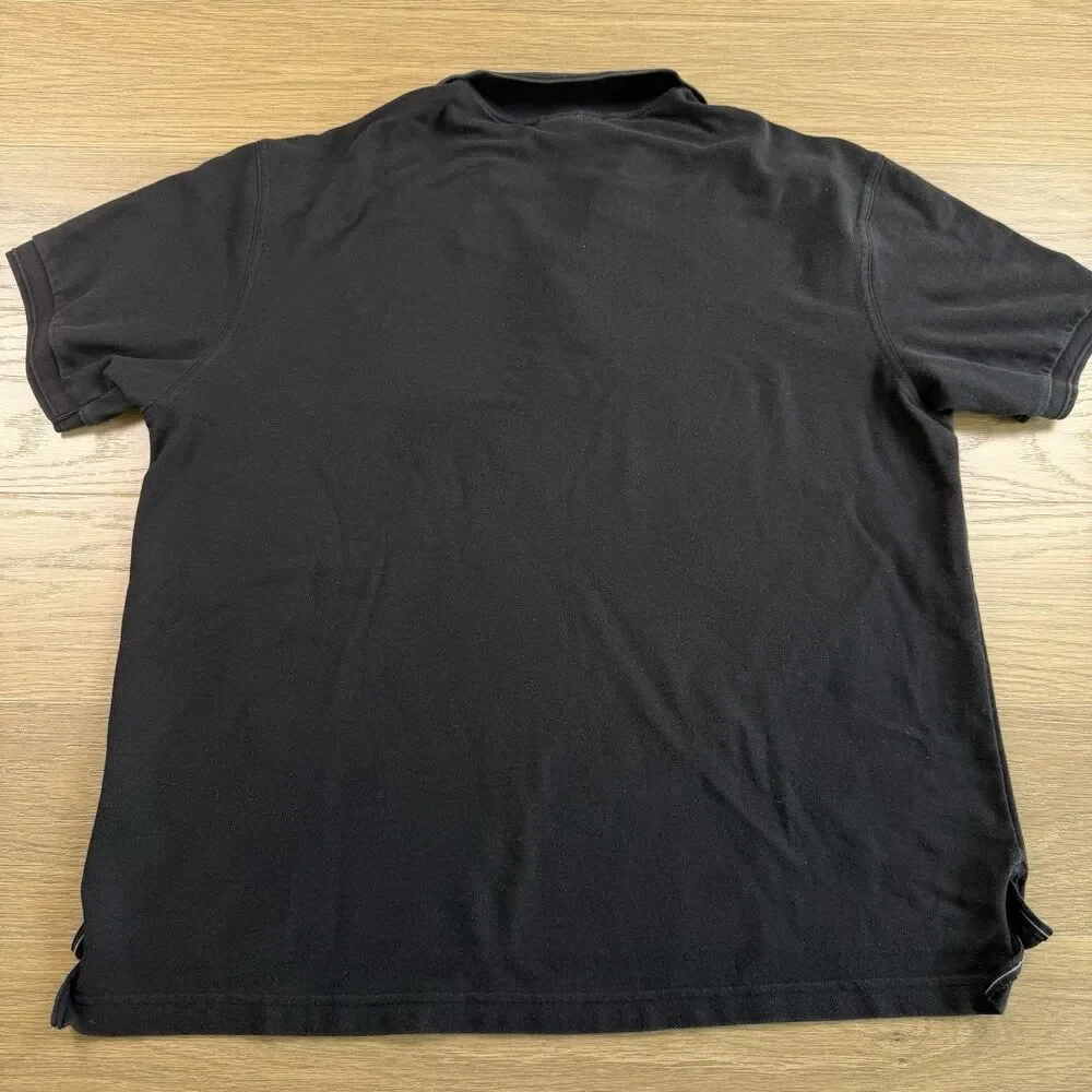 Nike Court Heritage Shirt Men Large Polo Tennis Vintage Black Cotton Blend
